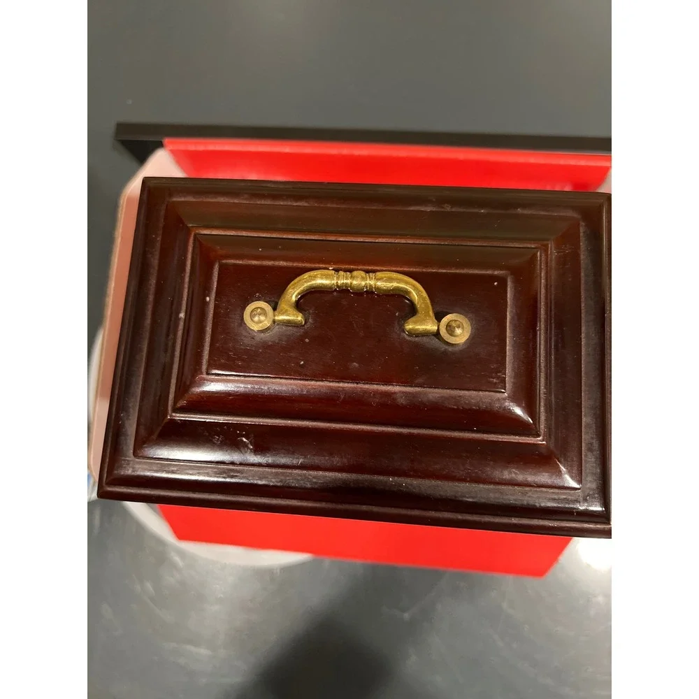 Kensington Mantel Clock Wood Case Quartz Movement Roman Numerals Vintage Style